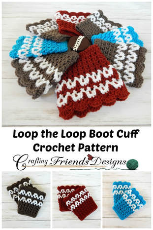 Loop the Loop Boot Cuff Crochet Pattern