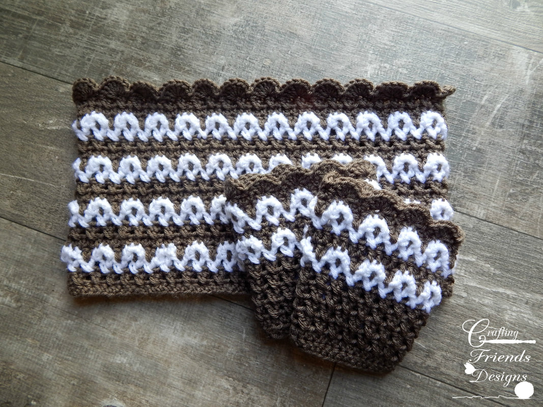 Loop the Loop Cowl and Boot Cuff crochet patterns