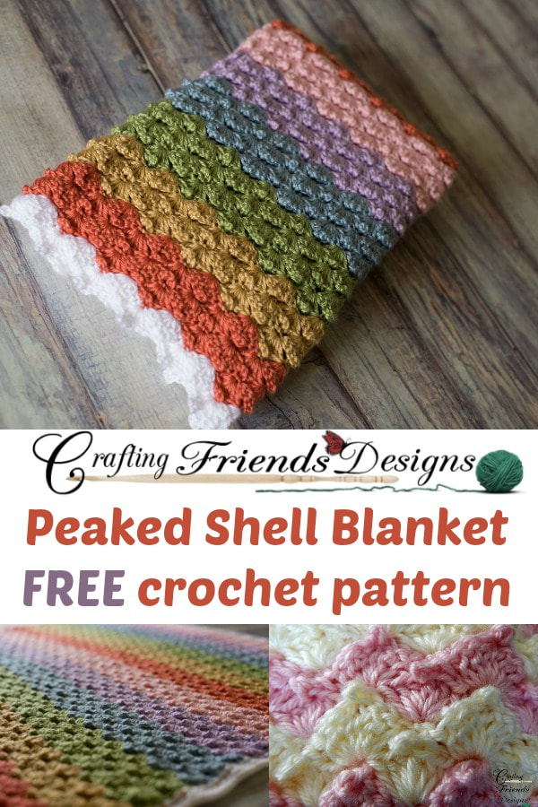 Peaked Shell Blanket Crochet Pattern