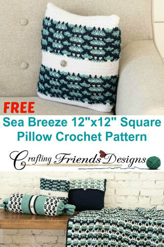 Sea Breeze Square Pillow crochet pattern by Crafting Friends Designs