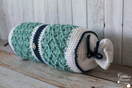 Seafoam Tranquility Bolster Pillow crochet pattern