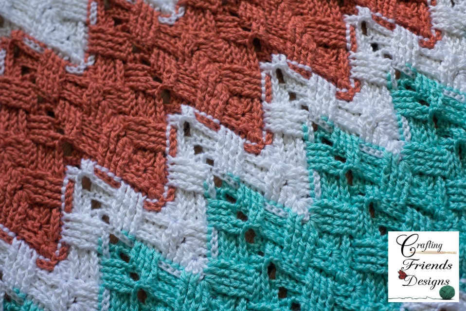 Basket Weave Chevron Afghan Crochet Pattern