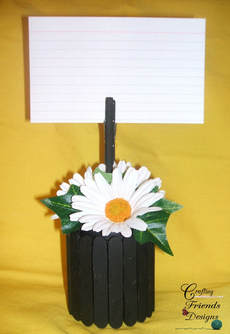 Daisy Recipe Card Holder DIY Craft by Crafting Friends Designs