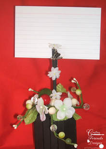Flower Recipe Card Holder DIY Craft by Crafting Friends Designs