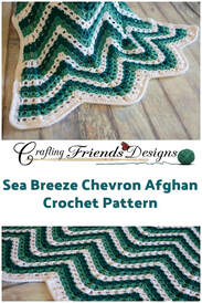 Sea Breeze Chevron Afghan Free crochet pattern