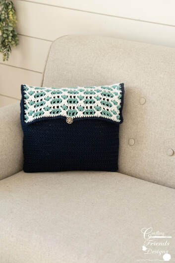 Sea Breeze Rectangle Pillow FREE crochet pattern
