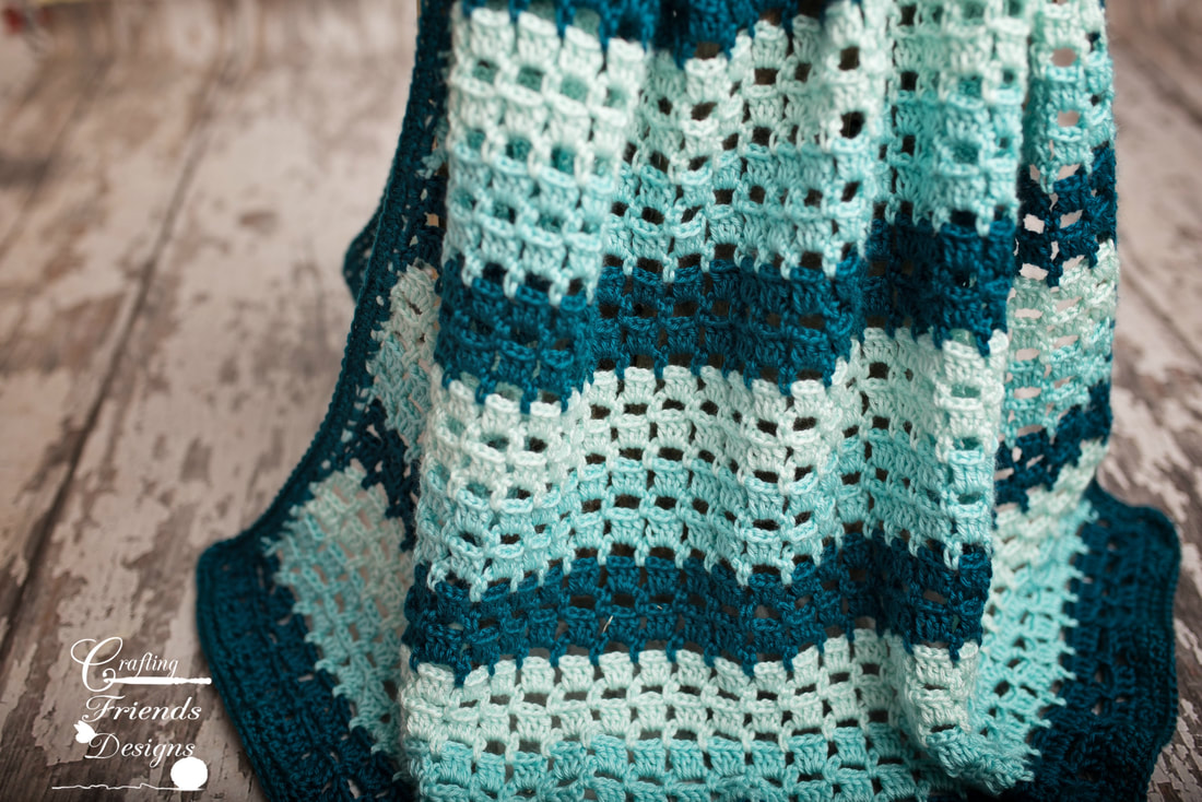 Plum Ribbon Afghan crochet pattern