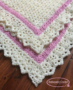 Ava Grace baby blanket crochet pattern by Ambassador Crochet