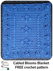 Cabled Blooms Blanket swatch
