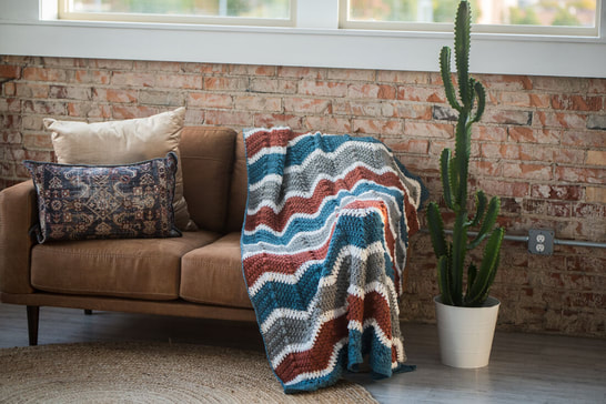 Chevron Puff Blanket crochet pattern