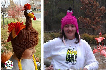 Long Neck Bird Hats crochet pattern by Snappy Tots
