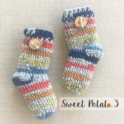 Newborn Socks crochet pattern by Sweet Potato 3