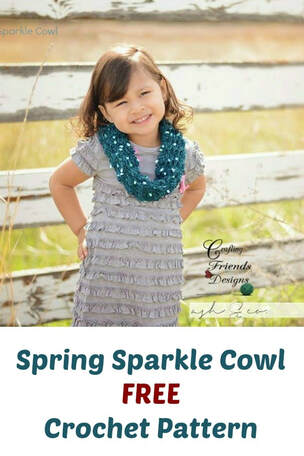 Spring Sparkle Cowl FREE crochet pattern
