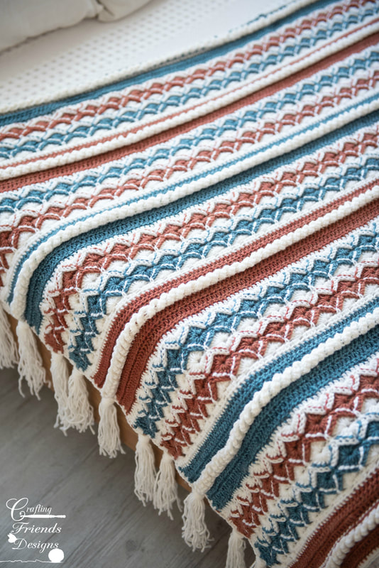 Ropes and Wheels Blanket crochet pattern
