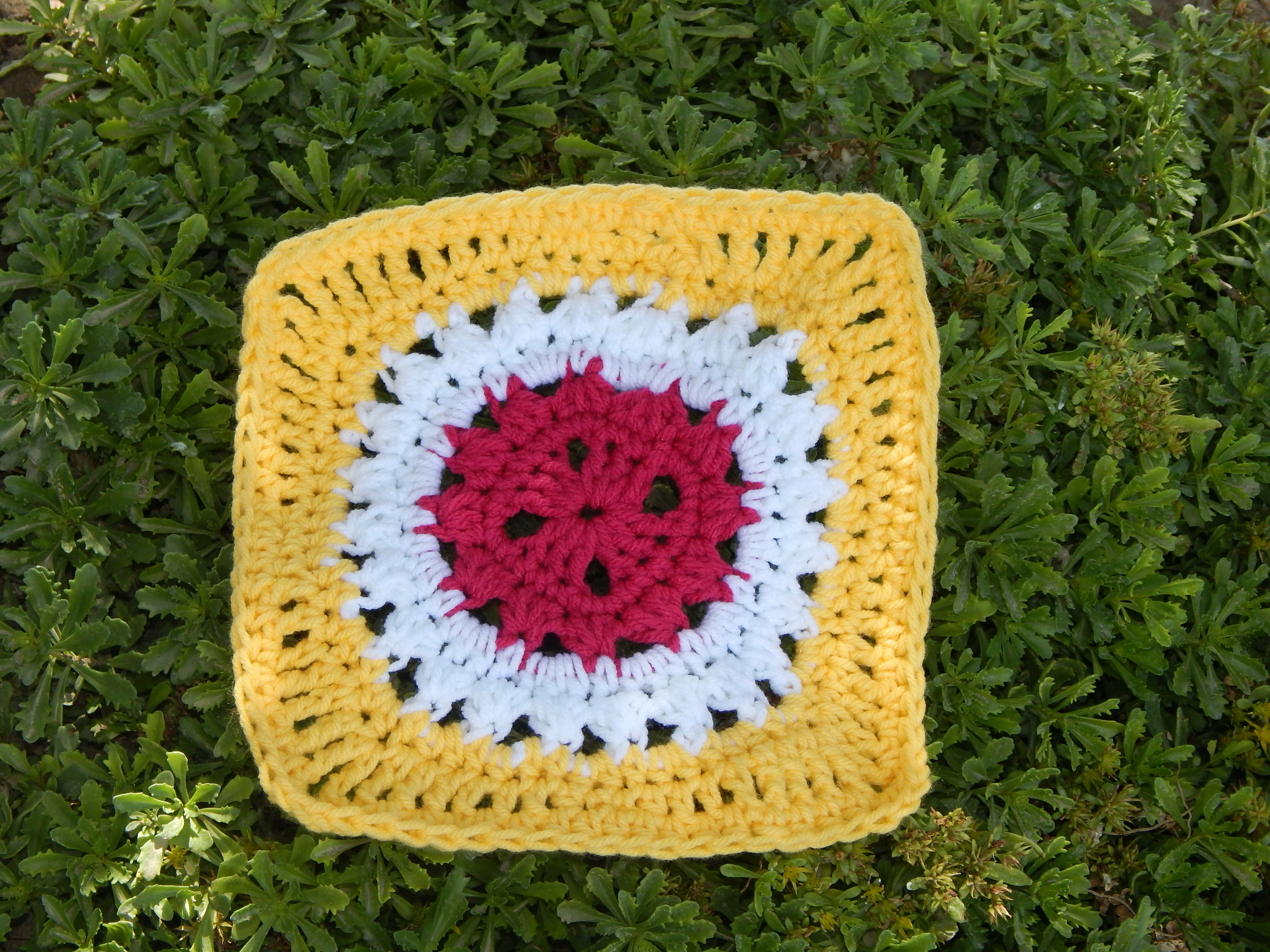 Crochet Sun Granny Square Pattern PDF Step by Step Crochet 