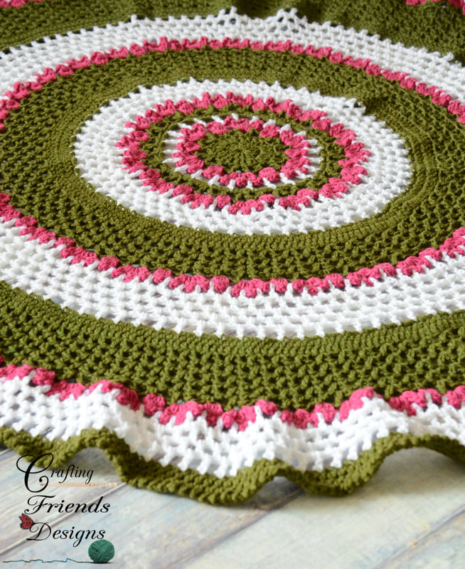 Summer Trellis Round Afghan crochet pattern