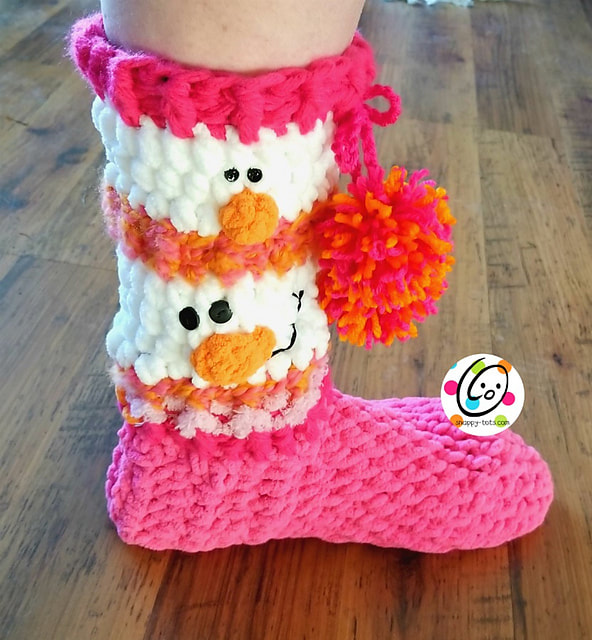 Snowman Boots crochet pattern
