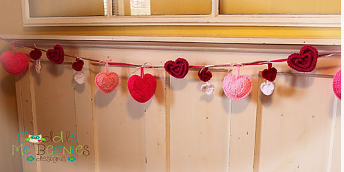 Valentines Heart Garland crochet pattern